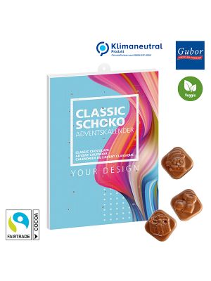 Classic Schoko Adventskalender im Hochformat  - kleine Menge