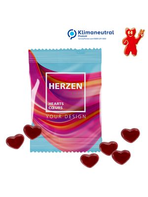 Fruchtgummi Herzen, 10 g - kleine Menge